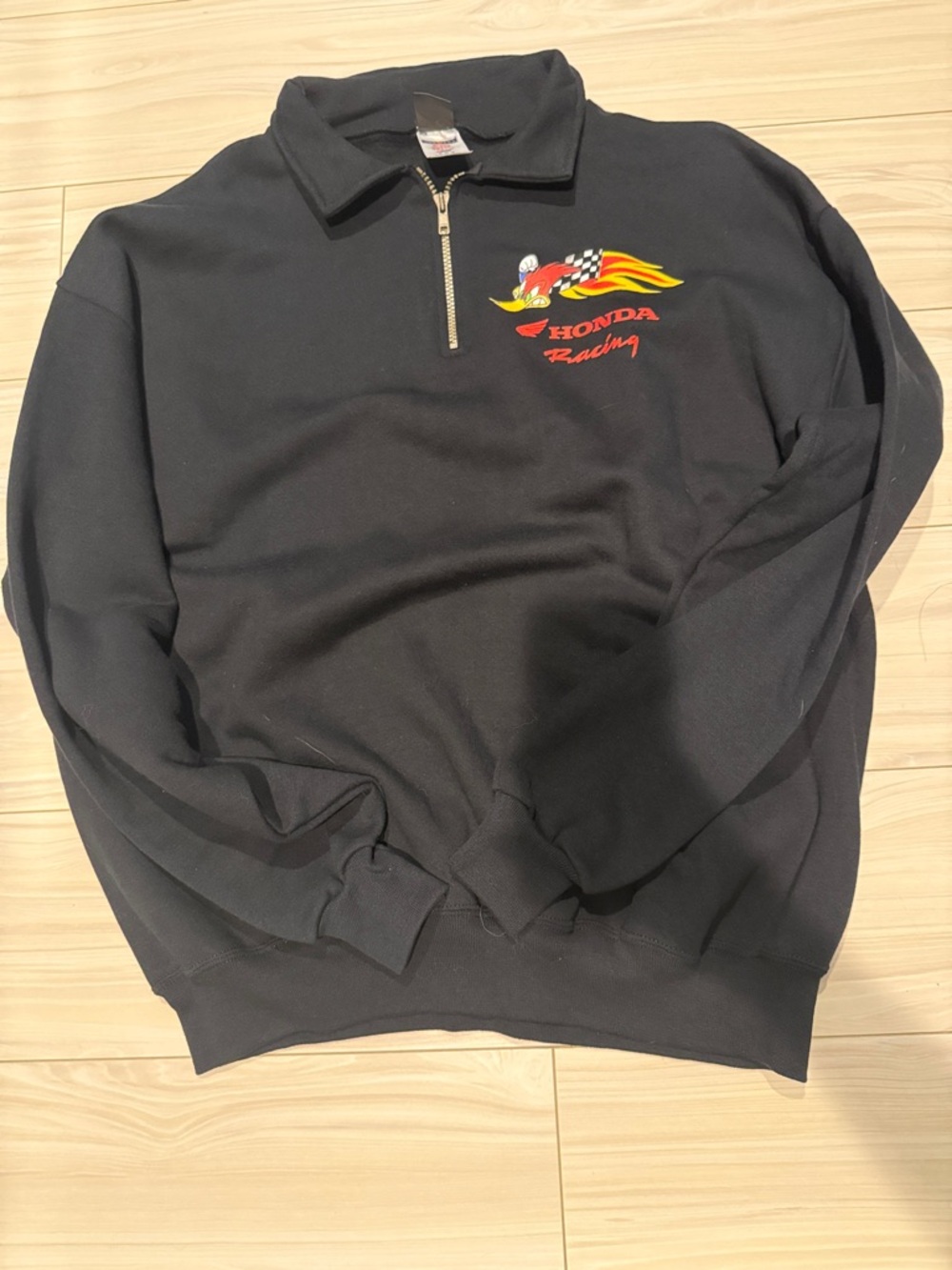 Honda Racing Black Quarter-Zip Sweatshirt